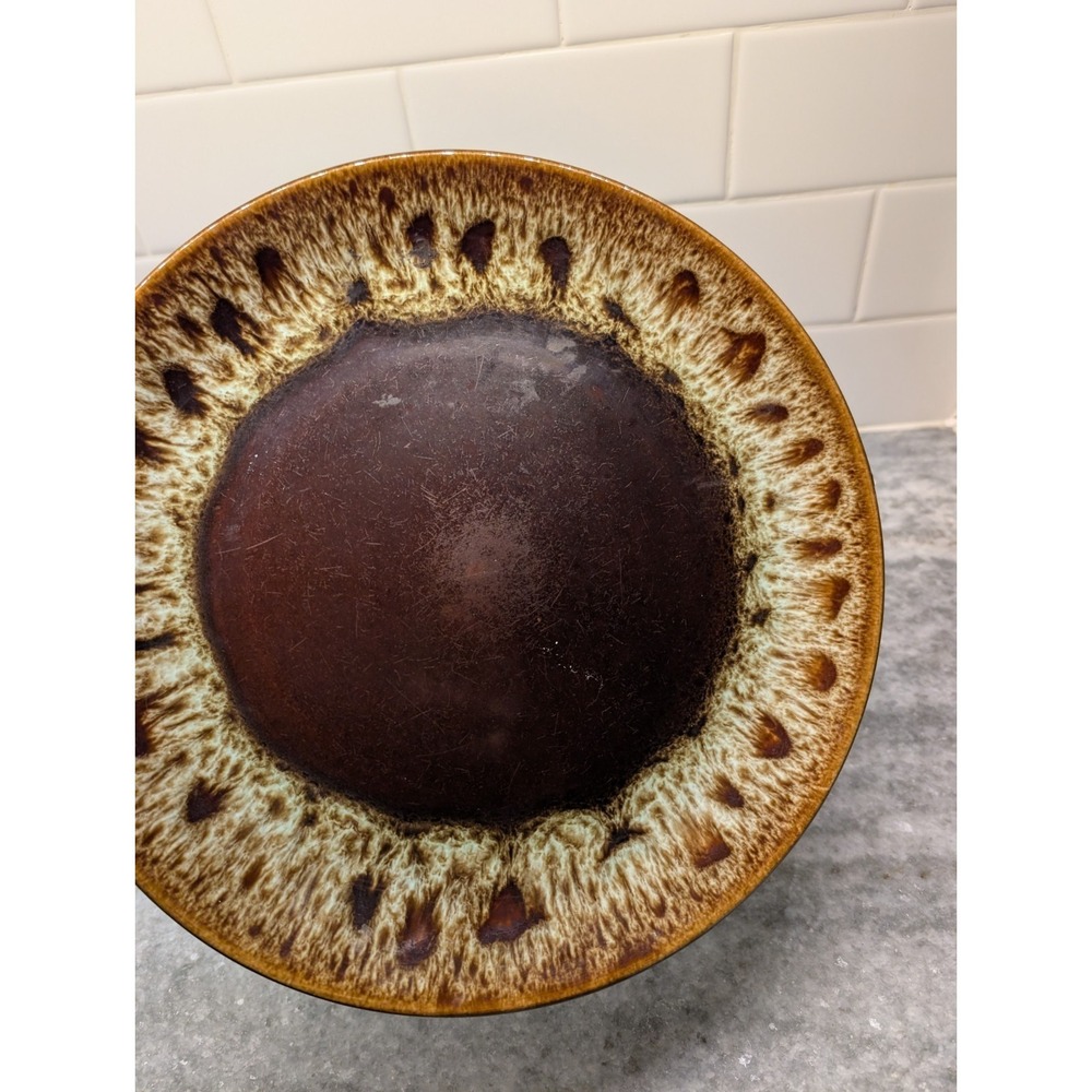 Vintage "Canonsburg" Pottery Brown Drip‎ Glaze 10" Plate